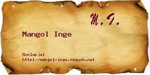 Mangol Inge névjegykártya